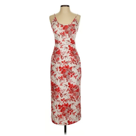 Grace Karin Dresses & Skirts - NWT - Grace Karin - Sleeveless Red Floral Print Dress - Size XL